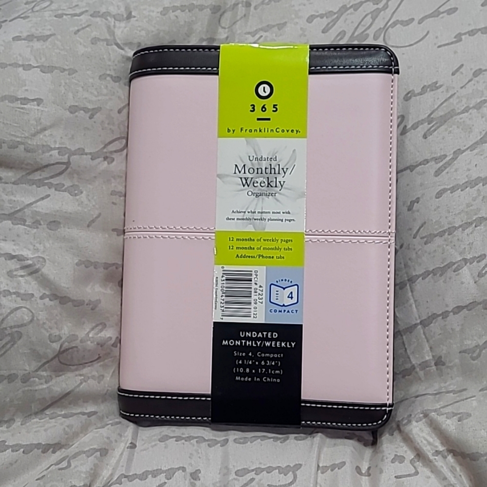 Franklin Covey Compact Planner - pink &  brown - adorable!